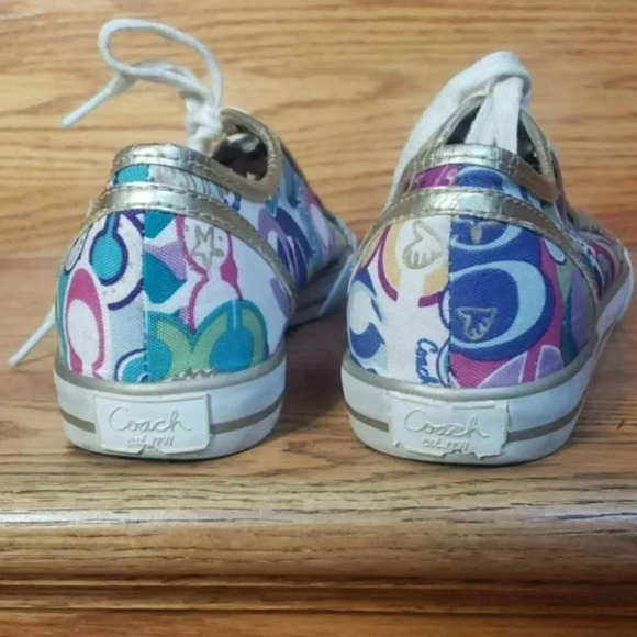 Coach Dee Pop Graffiti Signature Sneaker 6M Y2K Dopamine Old Money Retro - Picture 6 of 8